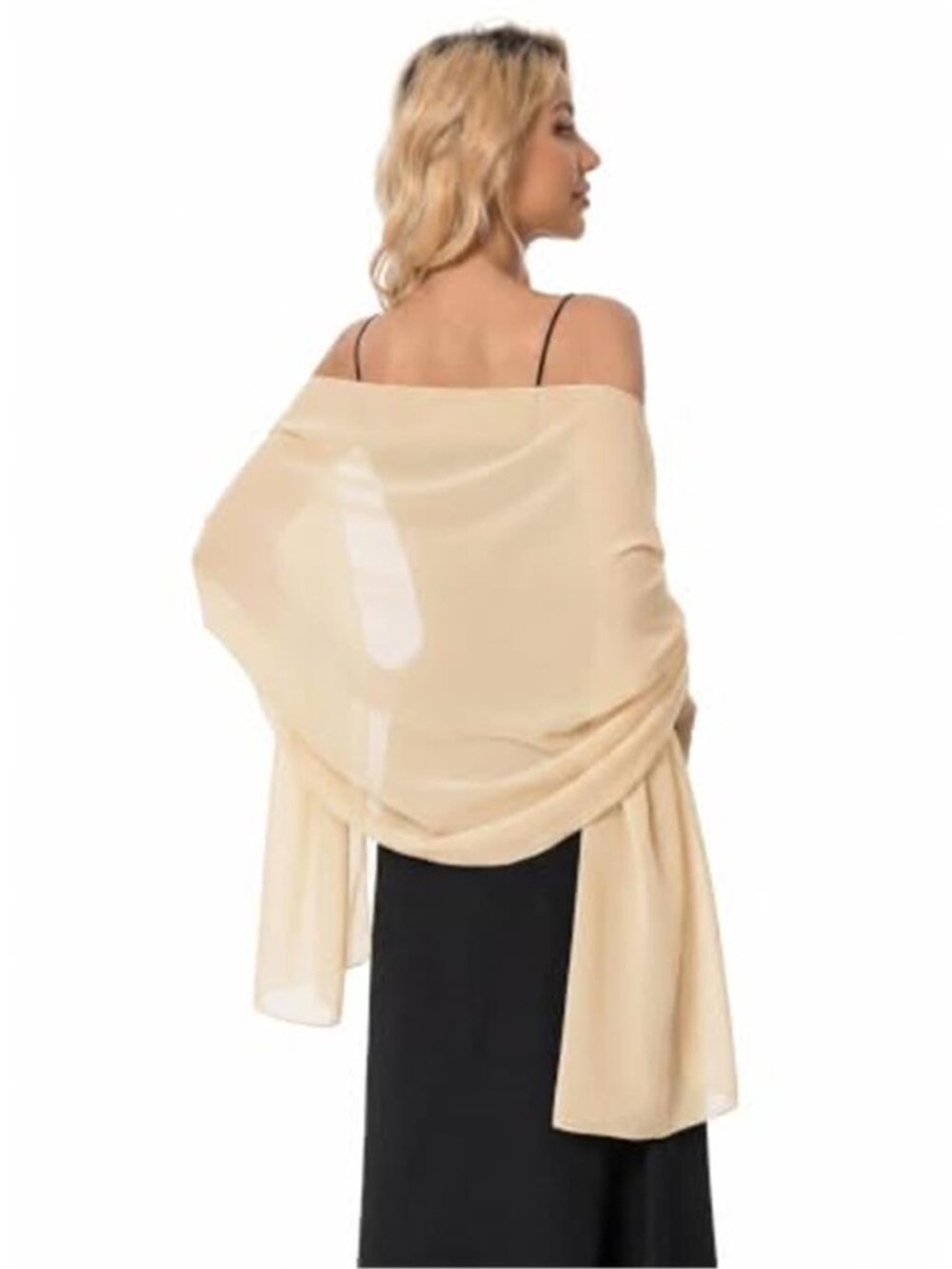 Women Shawls and Wraps for Evening Dresses Chiffon Elegant Bridal Scarf